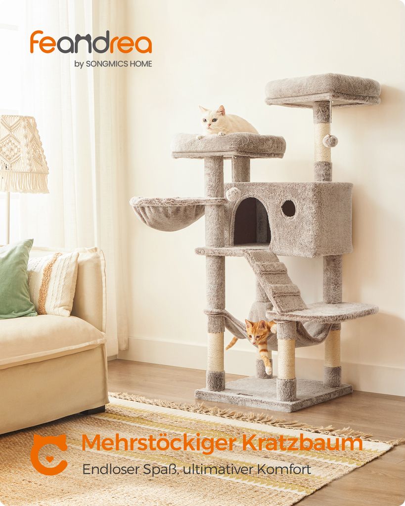 FEANDREA Kratzbaum, bequeme Oberfläche mit 500 g/m² Plüsch Produktbild 2