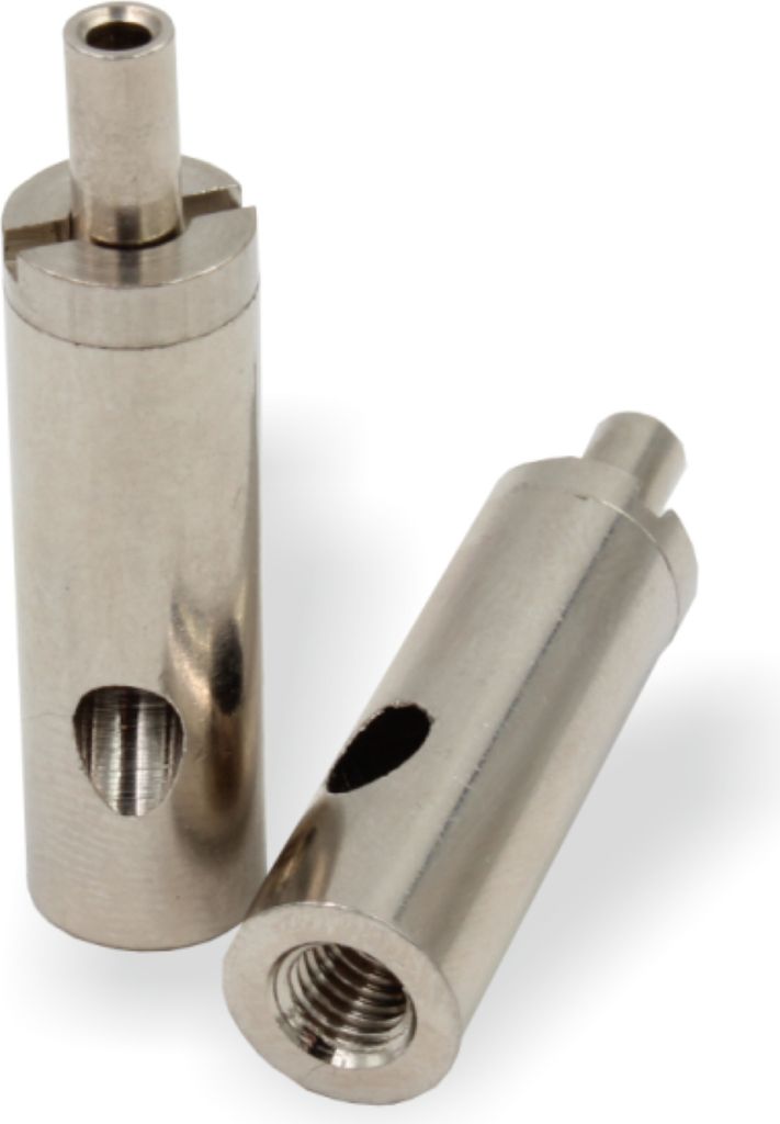 Drahtseilhalter / Gripper 15, M4 Innengewinde, für Drahtseil Ø1,0mm-1,5mm | vernickelt