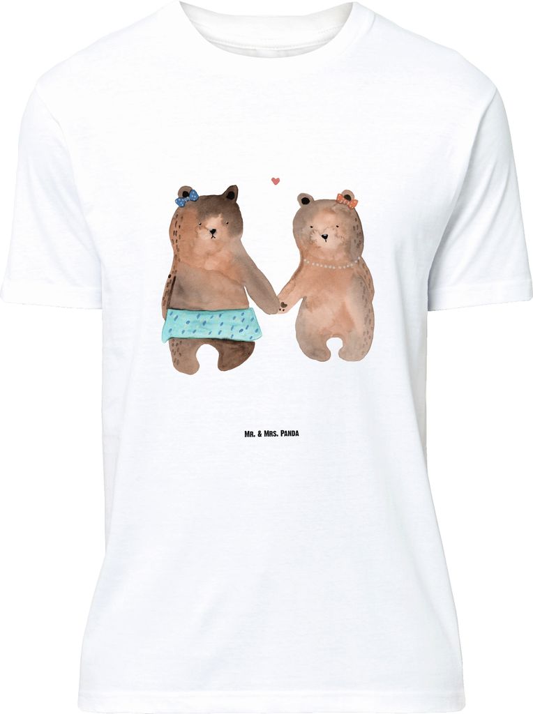 Mr. & Mrs. Panda Größe M T-Shirt Bär Freundin - Weiß - Geschenk, Tshirt, Shirt, mit Spruch, Teddy, Beste Freund Liebe Liebesbeweis Verliebt Kum...