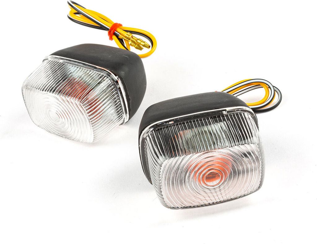 komplette vordere Blinker-Paar transparent schwarz