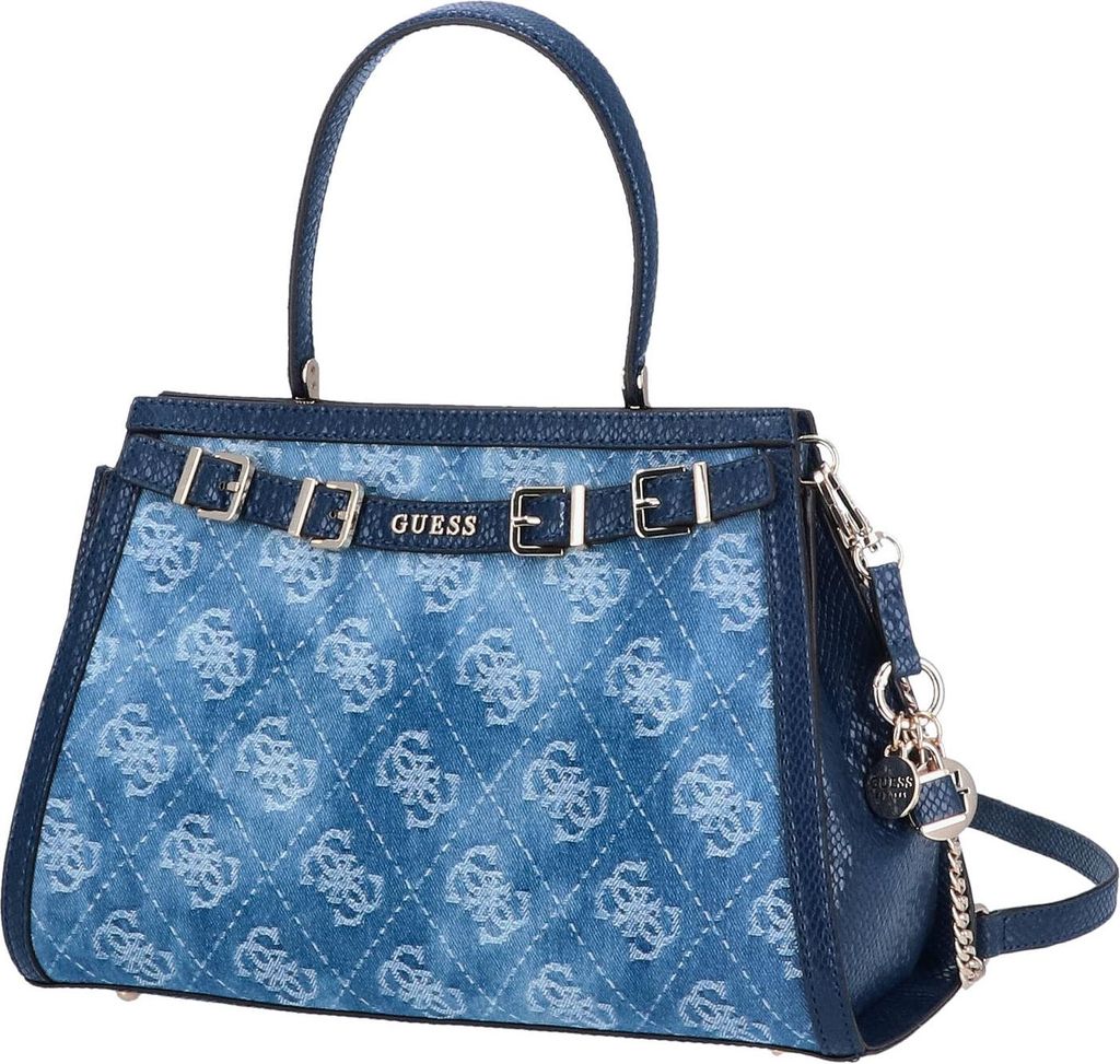 GUESS Handtasche DOVIE Satchel Denim Logo Produktbild 