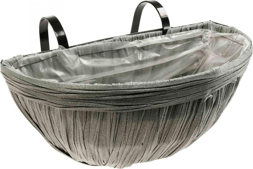 Hängetopf Blumentopf Hänge Balkonhalterung Metall & Kunststoff 30x17cm Grün