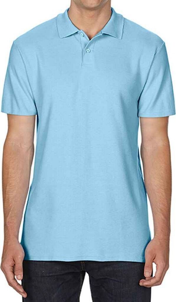 Gildan Herren SoftStyle Poloshirt, Doppel-Piqué PC3339 (3XL) (Hellblau)