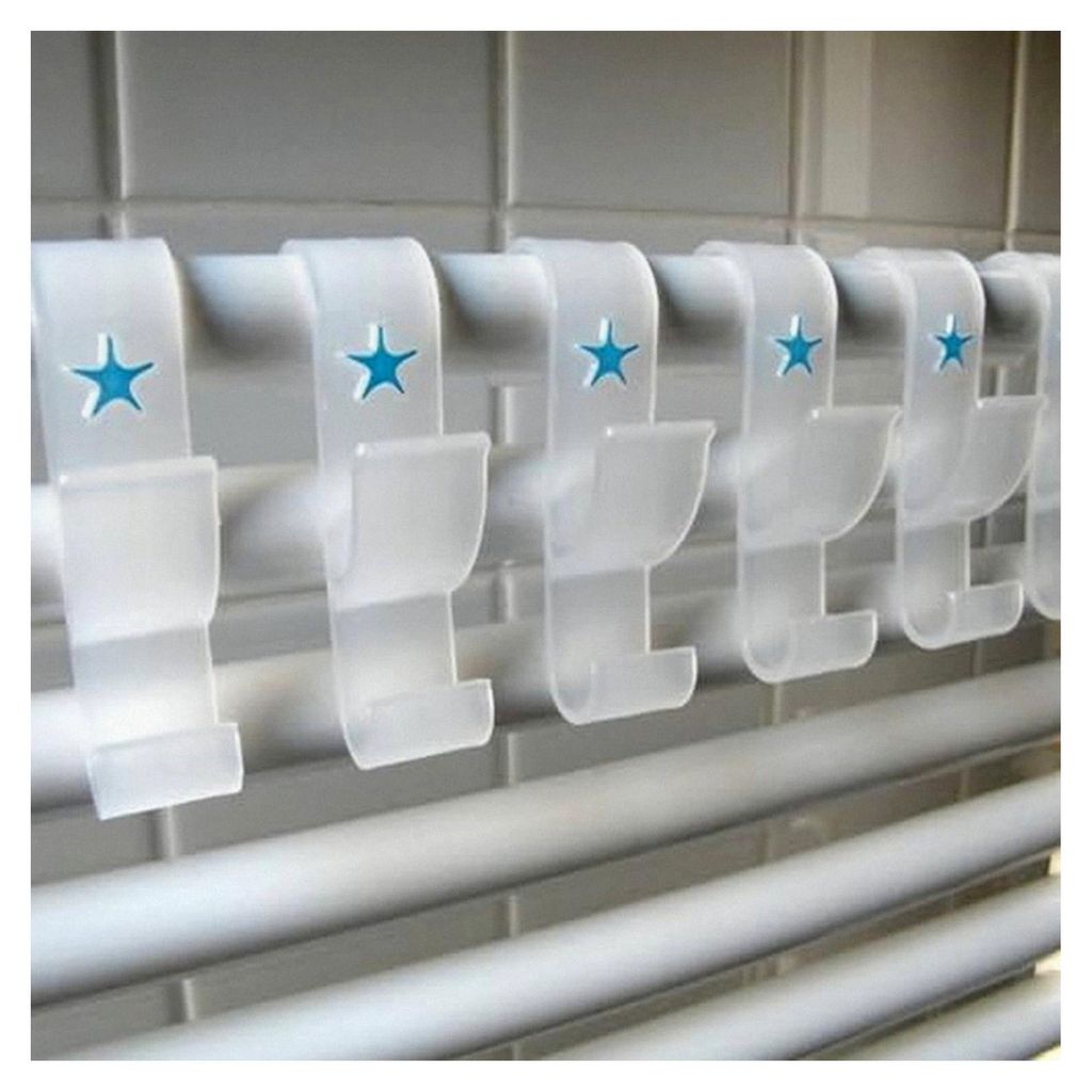 Heizkörperhaken, Handtuchhalter, Badezimmerzubehör, Badezimmermöbel, Bademantelhalter, Kleiderhaken, italienisches Design (8, Transparentes Weiß)