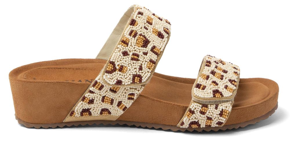 Lazamani Ellie Damen Leder-Pantoletten Offwhite Größe 39