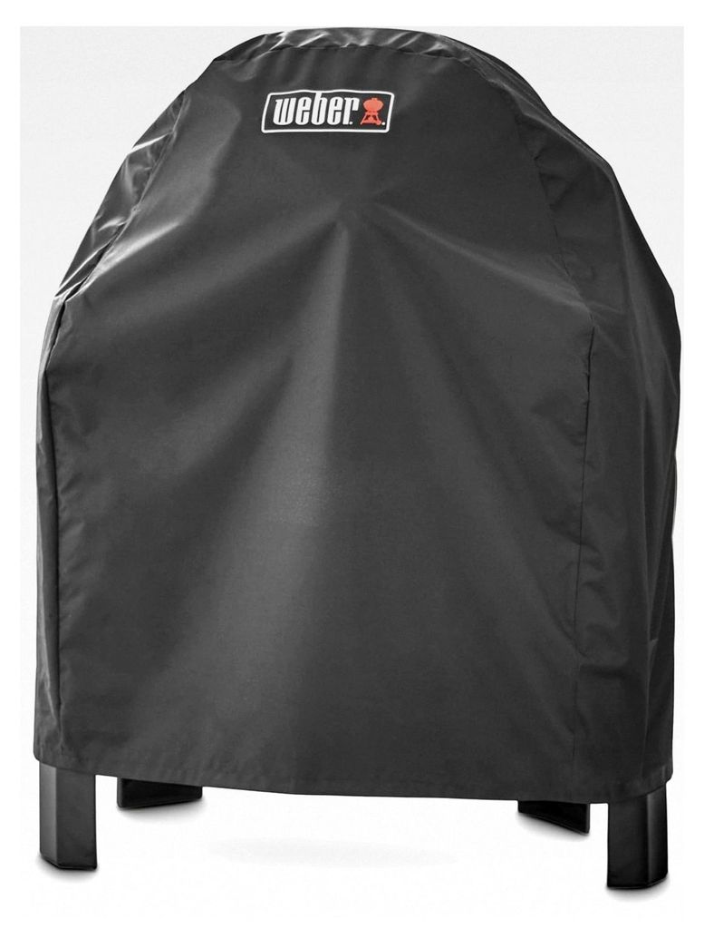 Grillabdeckhaube für Pulse 1000 mit Stand, atmungsaktiv, UV- und wasserbeständig, Schutz vor Wind und Wetter, mit Klettverschluss - Schwarz