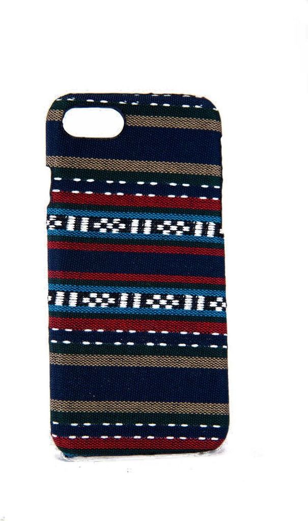 Handyhülle aus Stoff-Case für Apple iPhone 7 Cover Etuis Bumper Schale Blau