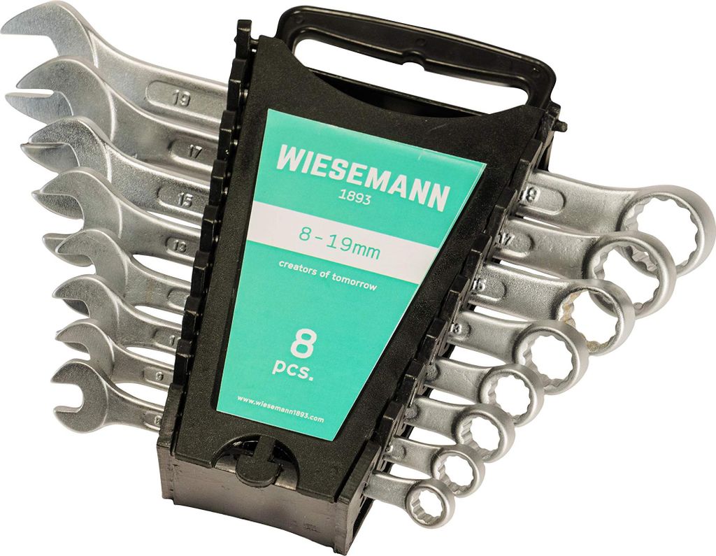 8-częściowy zestaw kluczy płaskich 8–19 mm marki WIESEMANN Zdjęcie produktu 