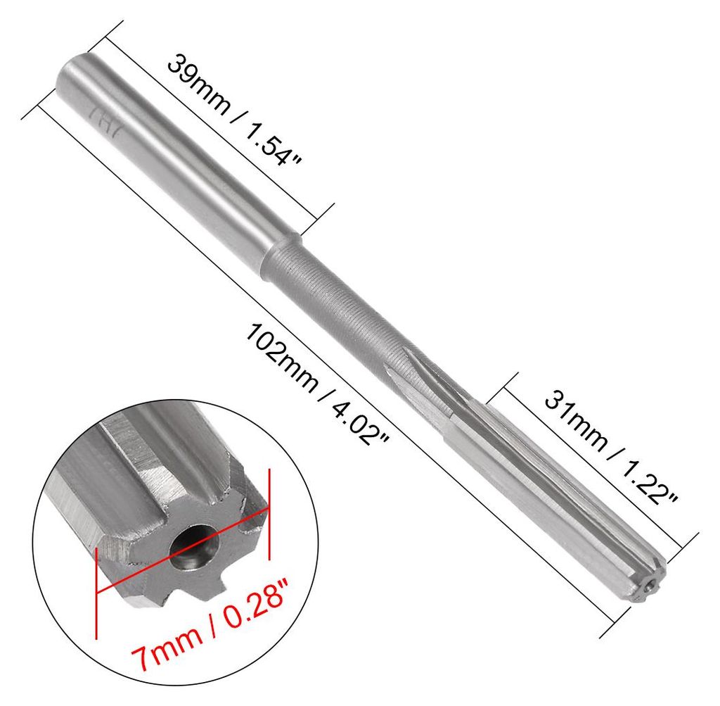 Direkt Schaft HSS H7 Aufspannung 7mm Schneiddien Durchmesser Maschine Fr?ser de