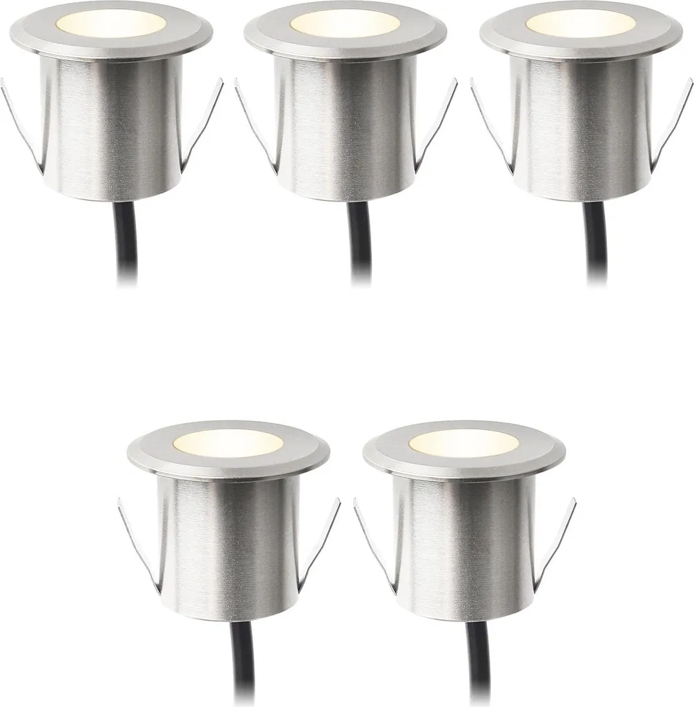 Lot de 5 lampes de pont Dexter argentées pour balisage extérieur chic