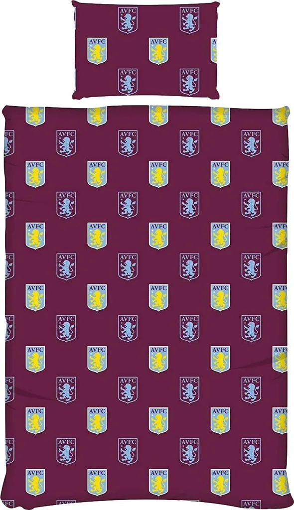 Décoration chambre enfant Aston Villa FC parure de lit Pulse simple