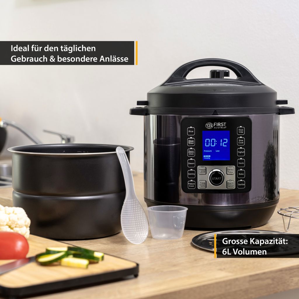 TZS First Austria Multikocher 6L, Schnellkochtopf Produktbild 3