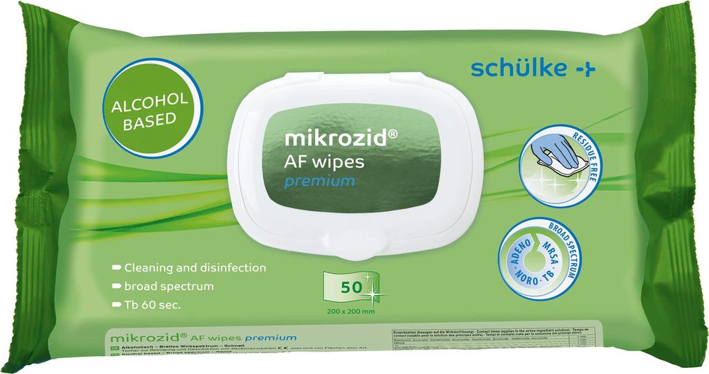 Schülke Mikrozid AF Wipes premium Desinfektionstücher - 50 Produktbild 