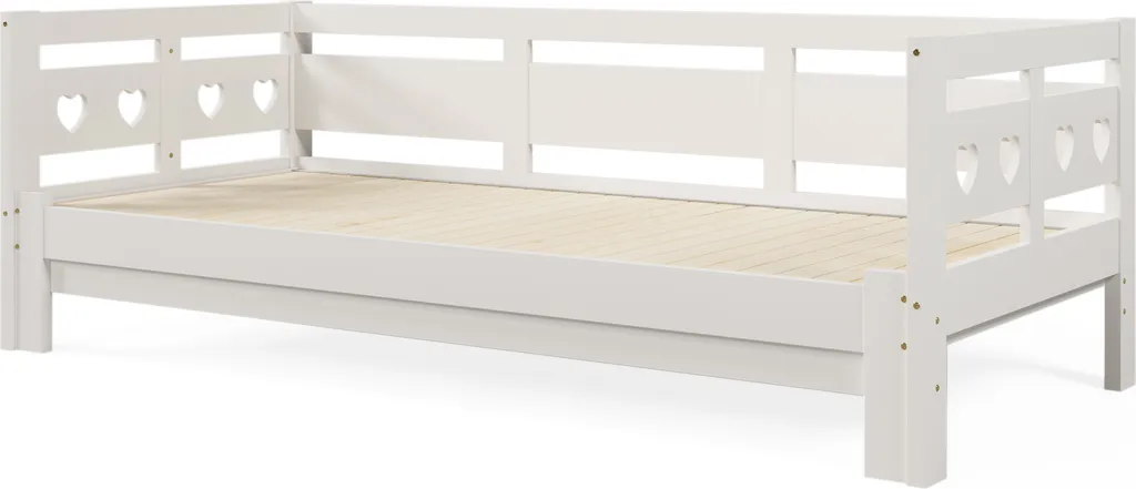 Lit d'appoint extensible blanc 90x190 cm idéal pour chambre d'amis - 18