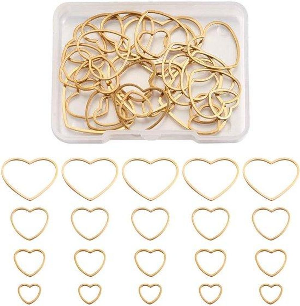 Harten Werkzeug - Offenes Bezelrahmen - Schmuck Herstellen - Widerstandsfähiges Edelstahl - 35 Teile - Goldfarben