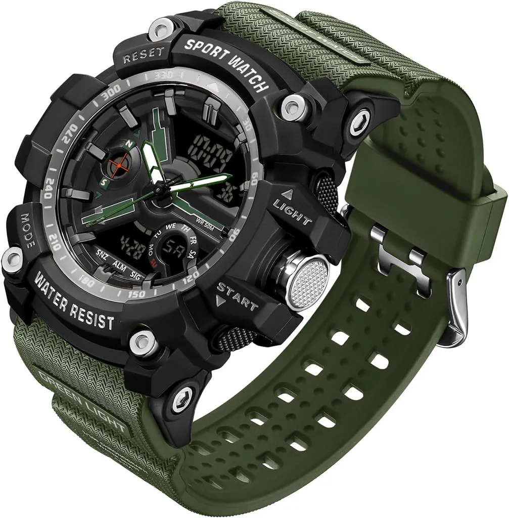 Orologio Digitale Militare Tattico 5ATM Cronografo Sportivo Outdoor