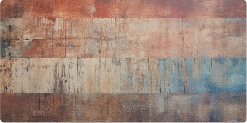 Vintage-Holzgürtel– Schreibtischunterlage – Schreibtisch Tischunterlage – 120x60 cm – Unterlage Groß Schreibtischmatte