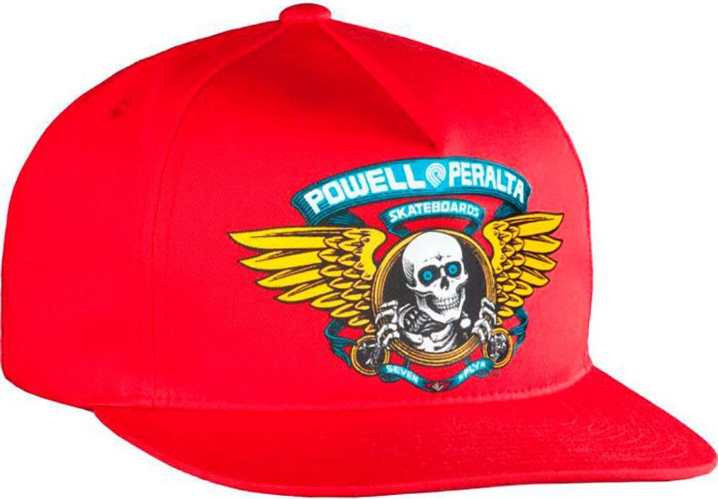 Powell Peralta Winged Ripper Snapback Kappe Rot Herren,Damen Rot One Size