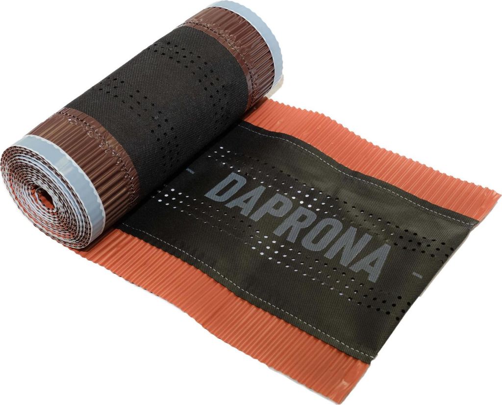 DAPRONA Firstband Alu Super Vent - 390mm x 5m Rot (RAL 8004) Rollfirst für eine optimale Dachfirst Abdeckung, Super Butylkleber