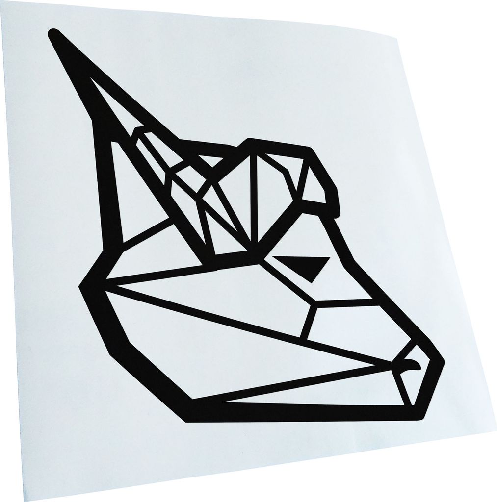 Kiwistar - Autoaufkleber - Wasserbüffel Polygon - Schwarz - 40x36cm - Aufkleber für Auto, Laptop, Fahrrad, LKW, Motorrad Mehrfarbig JDM Decal Racing