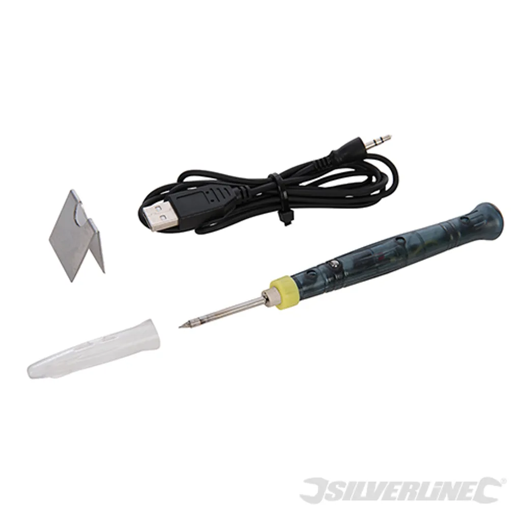 Petit fer à souder électronique USB 8W - Kit de soudage mobile bleu