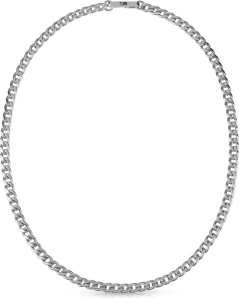 Bijou Homme : Chaîne Guess avec Pendentif en Acier Inoxydable Argenté Chic