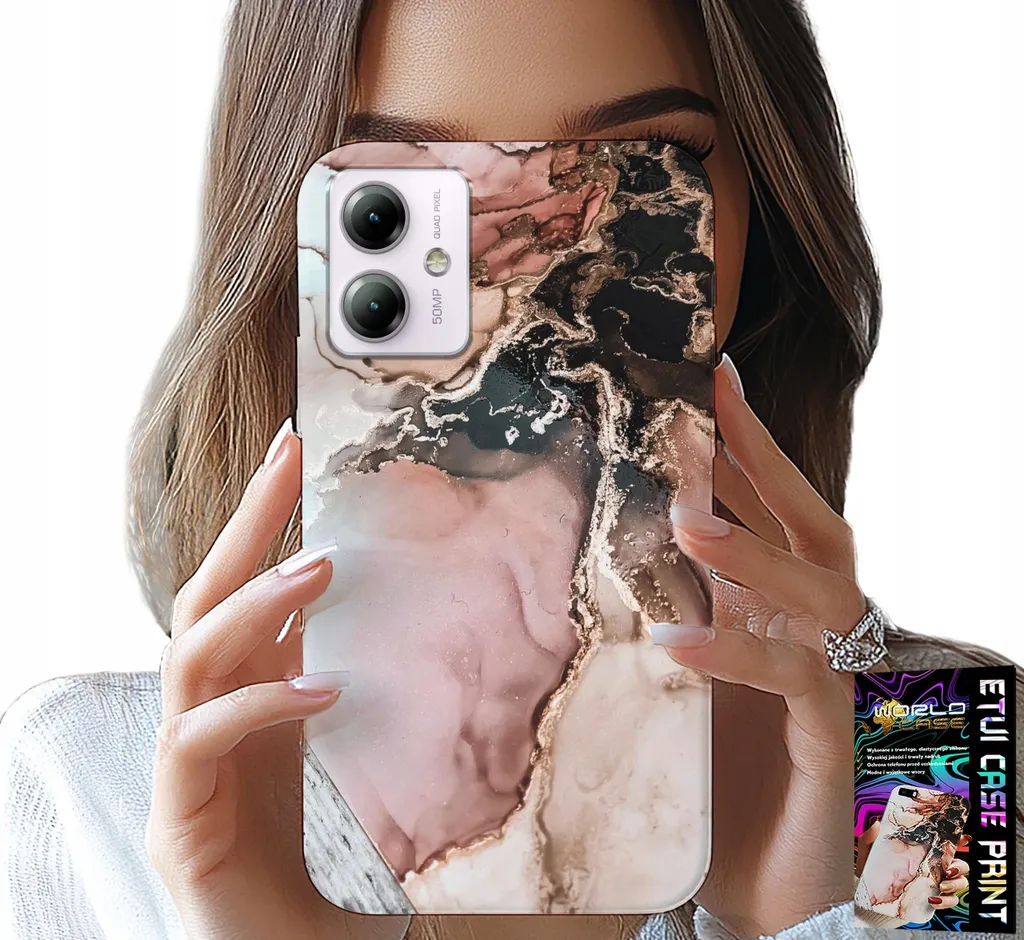 Offerta Cover Moto G54 5G - Custodia Marmo Vetro Premium Prezzo Outlet
