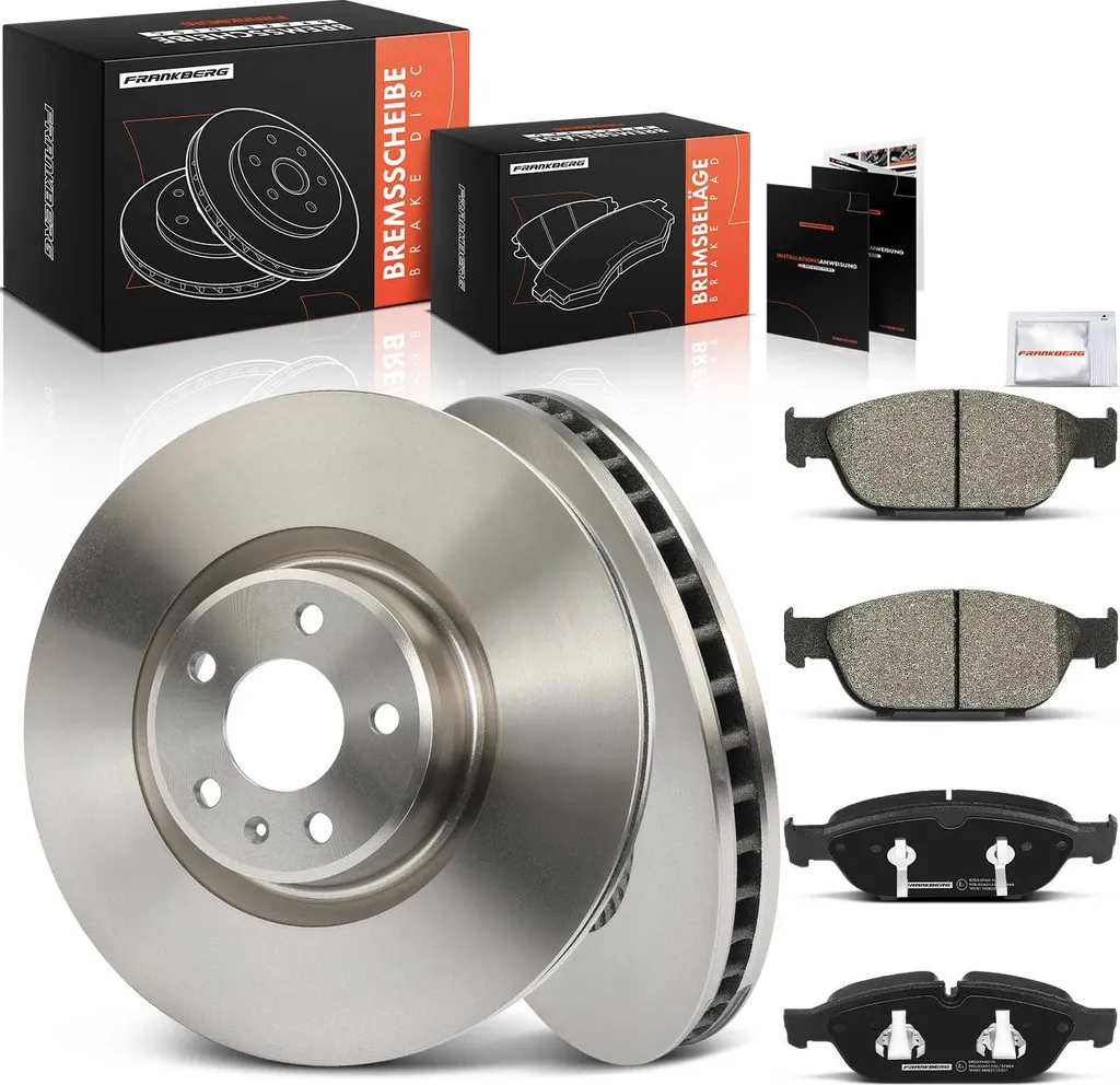 Kit Freins Frankberg 2 Disques et 4 Plaquettes Avant pour Audi A6 4G2 4GC