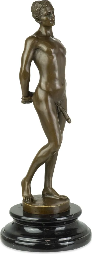 Décoration d'Art Bronze Nu Masculin pour Bureau et Salon - 22 cm