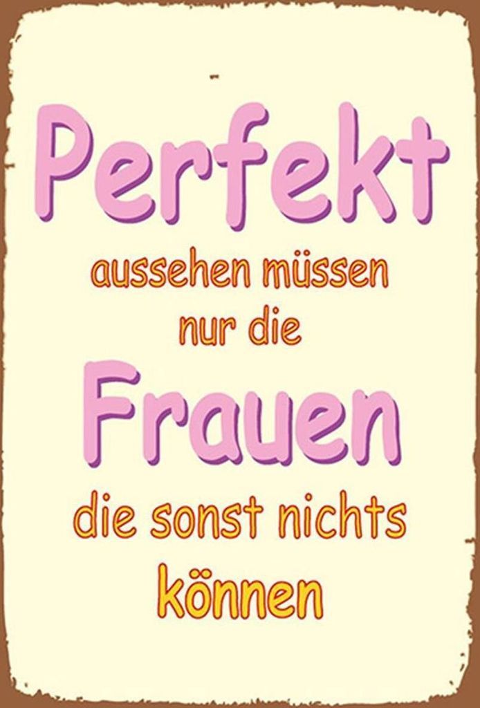 vianmo Holzschild 30x20 cm Perfekt aussehen nur Frauen die Produktbild 