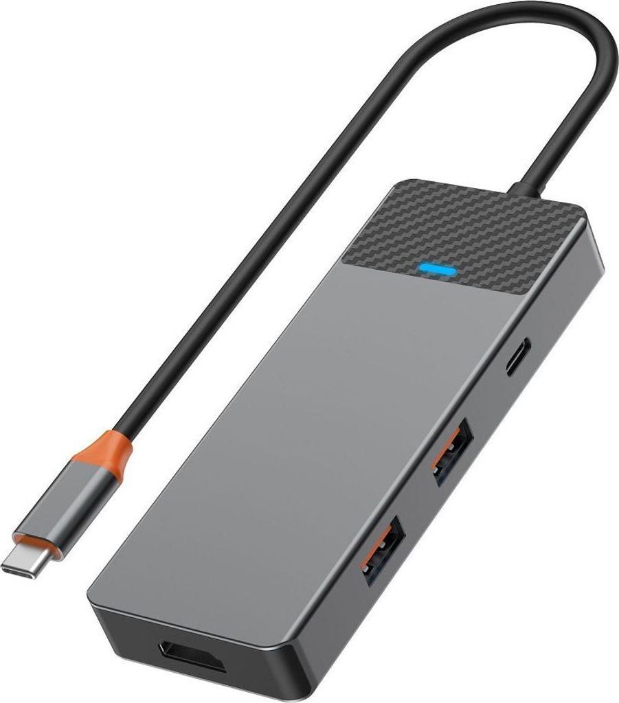WiWU - HUB A721HD USB3.1x2+PD(100W)+USB-C(3.1)+SD/TF(3.0)+HDMI (4K60HZ)