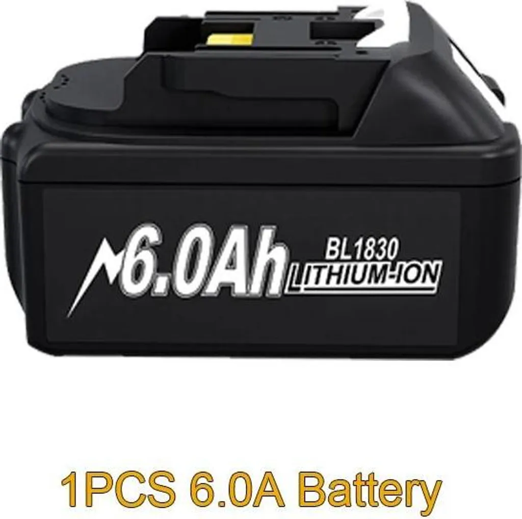 Accumulateur Lithium 18V 6Ah pour Outillage compatible BL1830 Noir