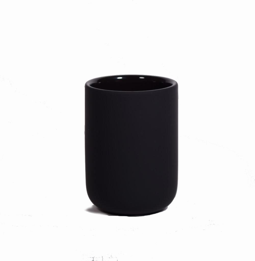 Zahnputzbecher, ceramic silk, black Produktbild 