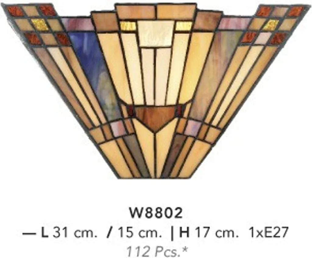 Casa Padrino Tiffany Applique murale Ø31x17 cm Luminaire Art Déco Chic