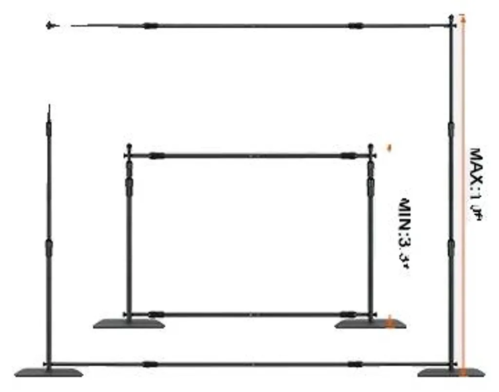 Support fond photo pour shooting portrait et vidéo YouTube 3m réglable