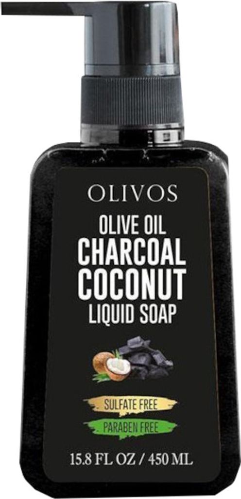 Olivos Olive Oil Charcoal Liquid Soap 12 Stück, flüssige Produktbild 