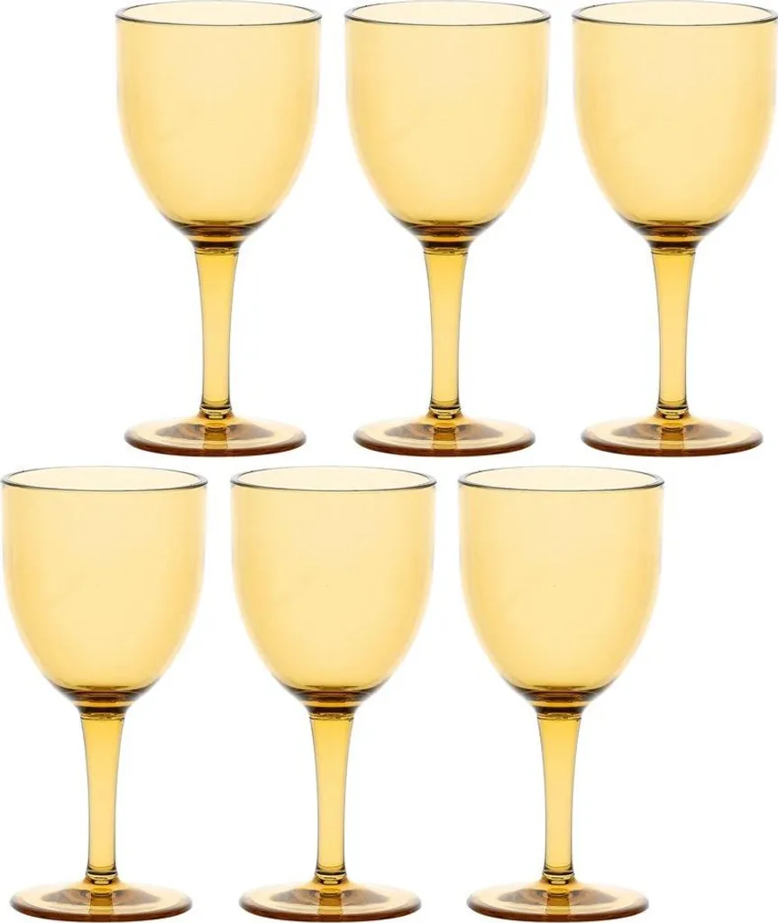 Calici Vino Rose&Tulipani Fiaba Ambra 400ml Set da 6 - Design Moderno