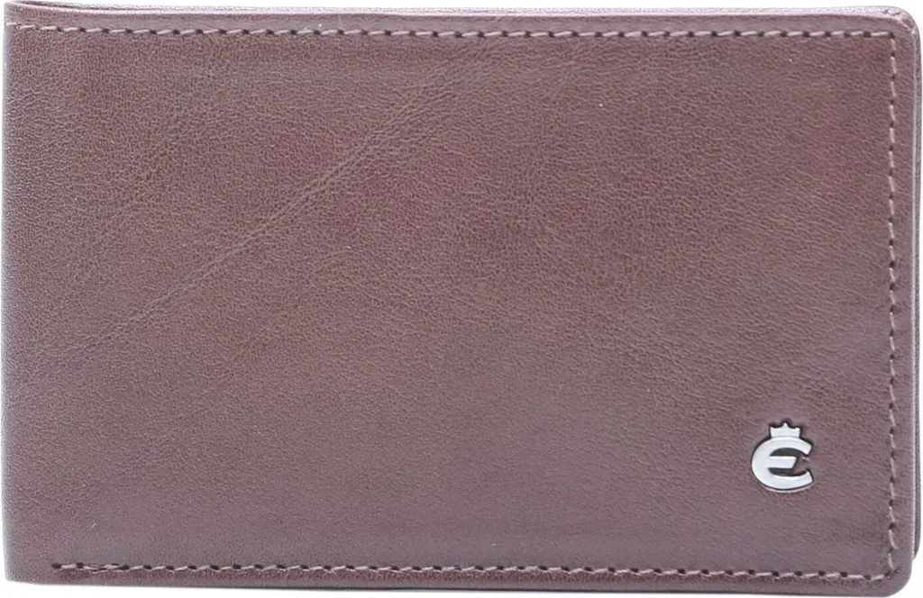 Portacarte Esquire Pelle Marrone Scuro - Sottile con Protezione RFID