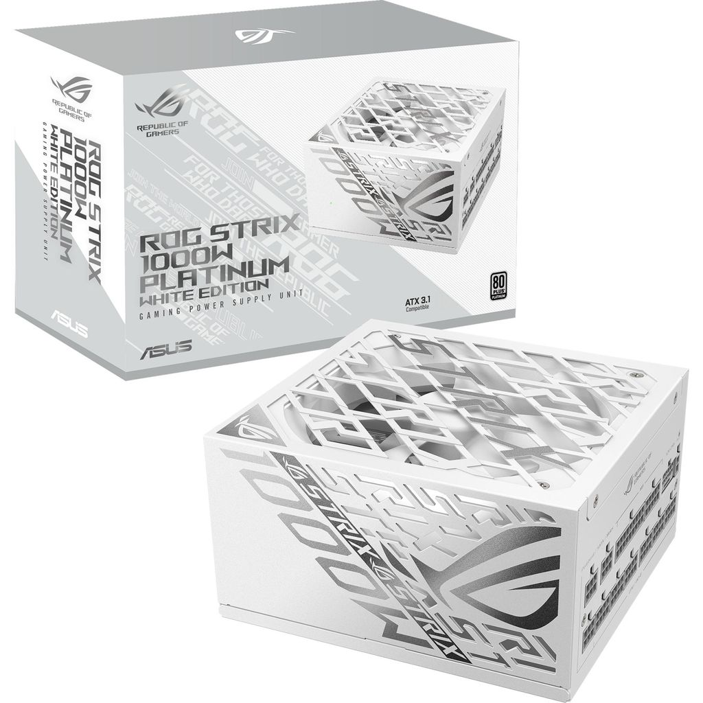 ASUS ROG-STRIX-1000P-GAMING-WHITE, PC-Netzteil, (1x 12-Pin High Power