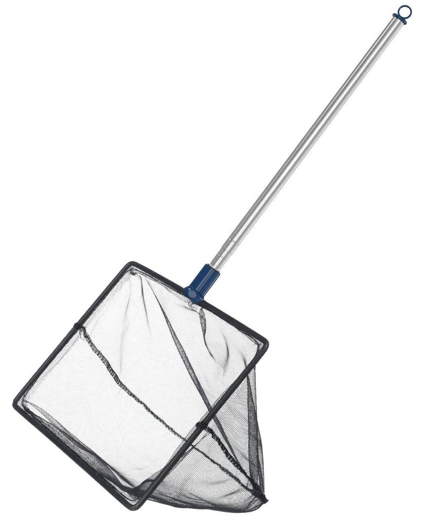 Aquarium Fischkescher mit ausziehbarem Edelstahlgriff 20cm Netz