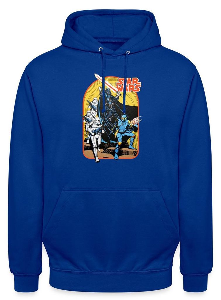 Star Wars Retro Darth Vader Und Stormtrooper Uni Hoodie, XXL, Royalblau