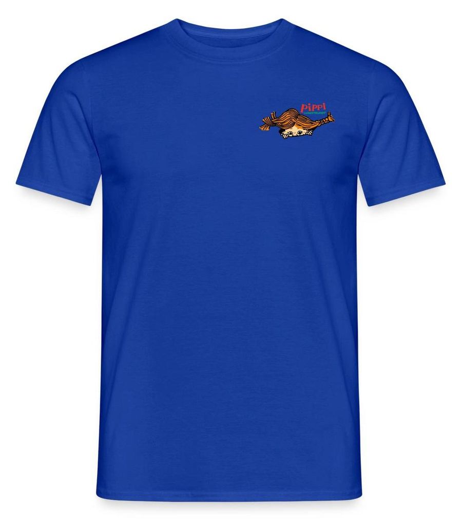 Spreadshirt Pippi Langstrumpf Auf Der Lauer Männer T-Shirt, XL, Dunkelblau
