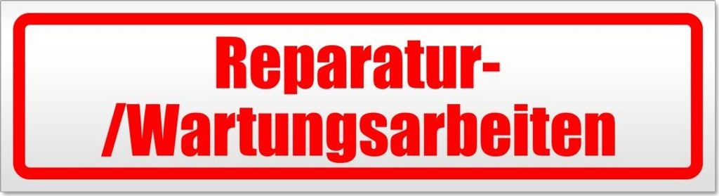 Reparatur-/Wartungsarbeiten Magnetschild Schild magnetisch