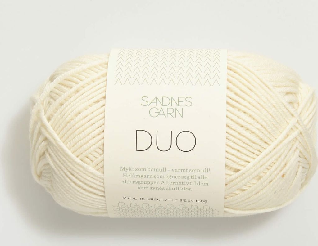 Sandnes Garn Duo col. 1002 creme ca.115 m 50 g Produktbild 