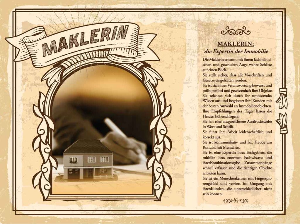 vianmo Holzschild 30x40 cm Maklerin Expertin Immobilien Beruf Arbeit