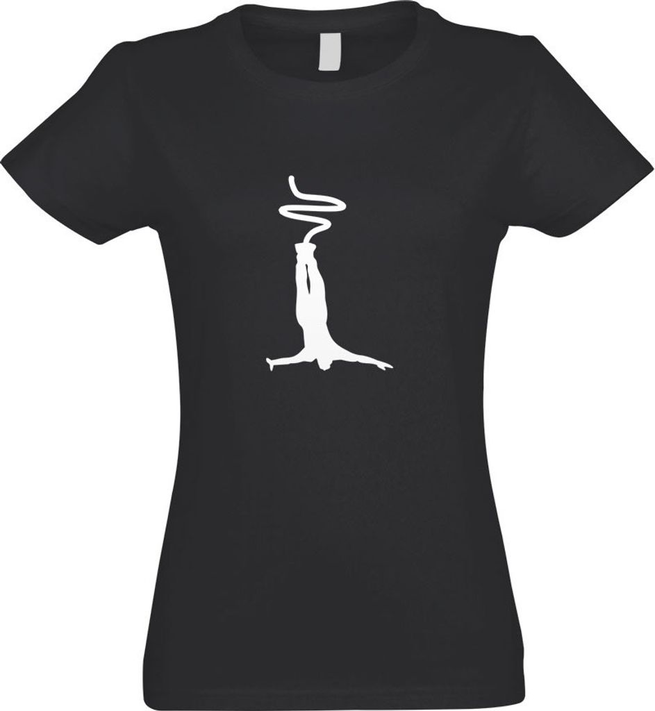 Kiwistar - T-Shirt tailliert - Damen - Graphit - Bungeespringen Springer - mit Motiv Bedruckt - Funshirt Design - Sport - Freizeit - Damen - S
