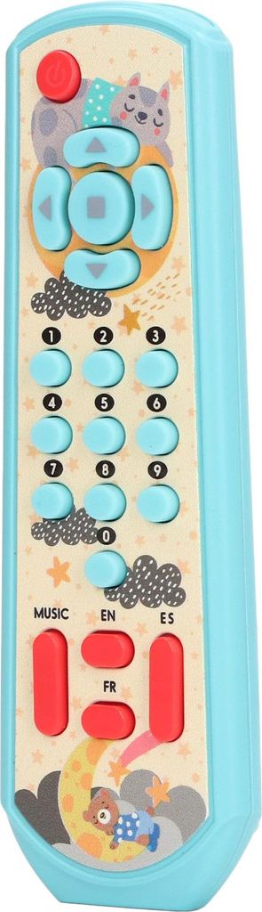 TV-Fernbedienungsspielzeug für Babys, simuliert mit Ton und Licht für frühes Lernen, Blau