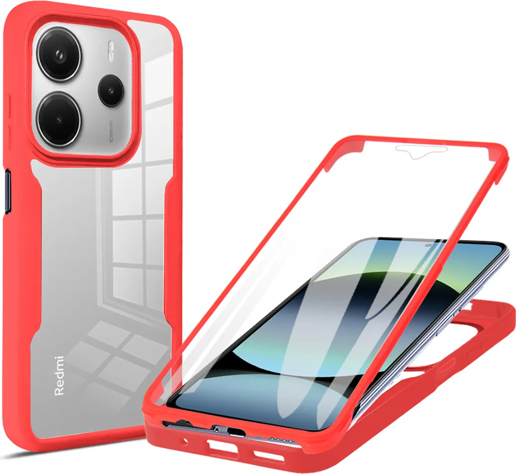 Custodia Adventure Xiaomi Redmi Note 14 5G - Rosso Protezione 360°