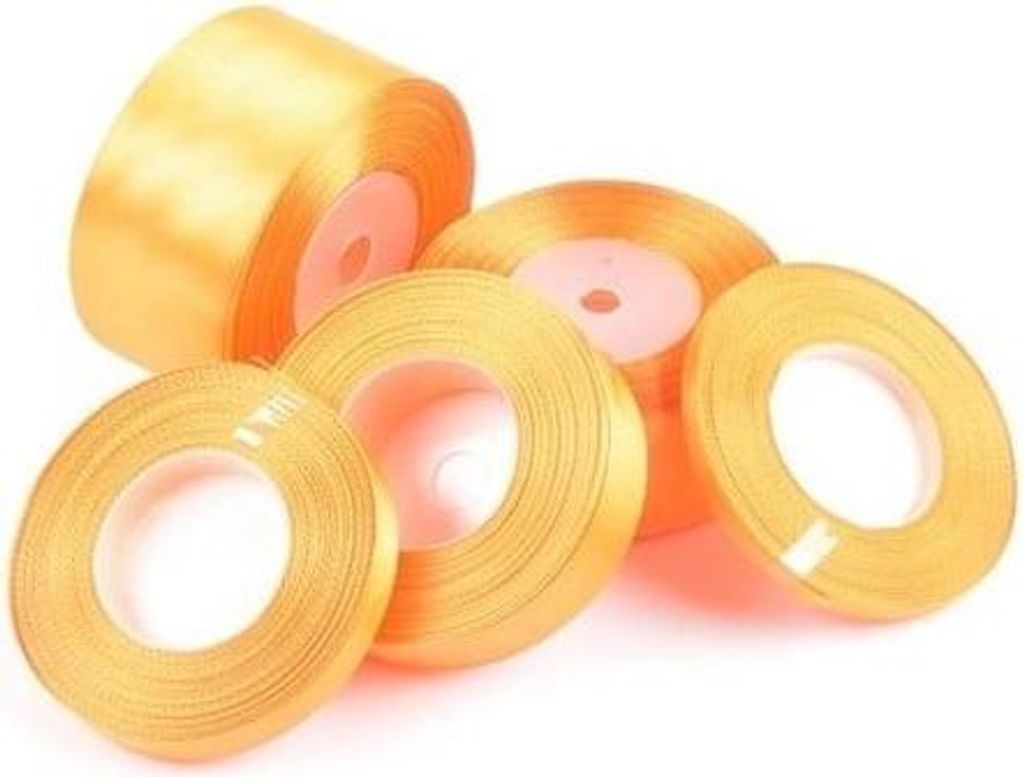 Satinband zum Verpacken von Geschenken, dekorativ, 6 mm, orange, 32 m