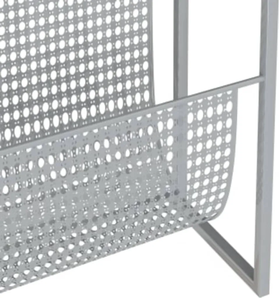 Portariviste Argento 35x15x45 cm Acciaio | Arredo Design Moderno - 6